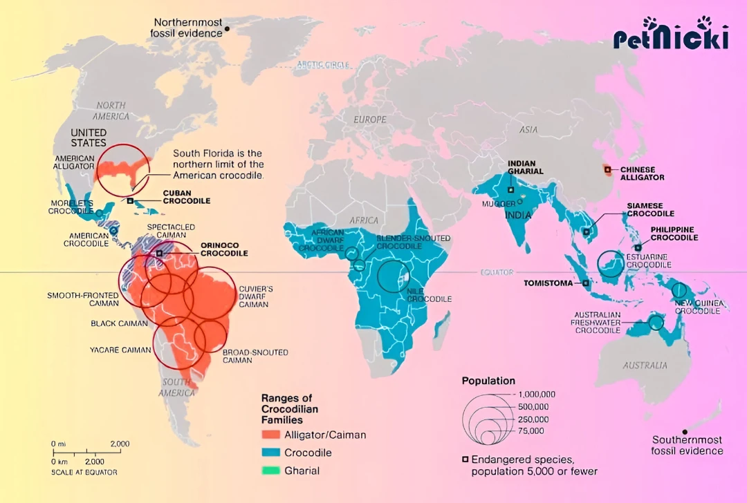 dangerous animal chart map