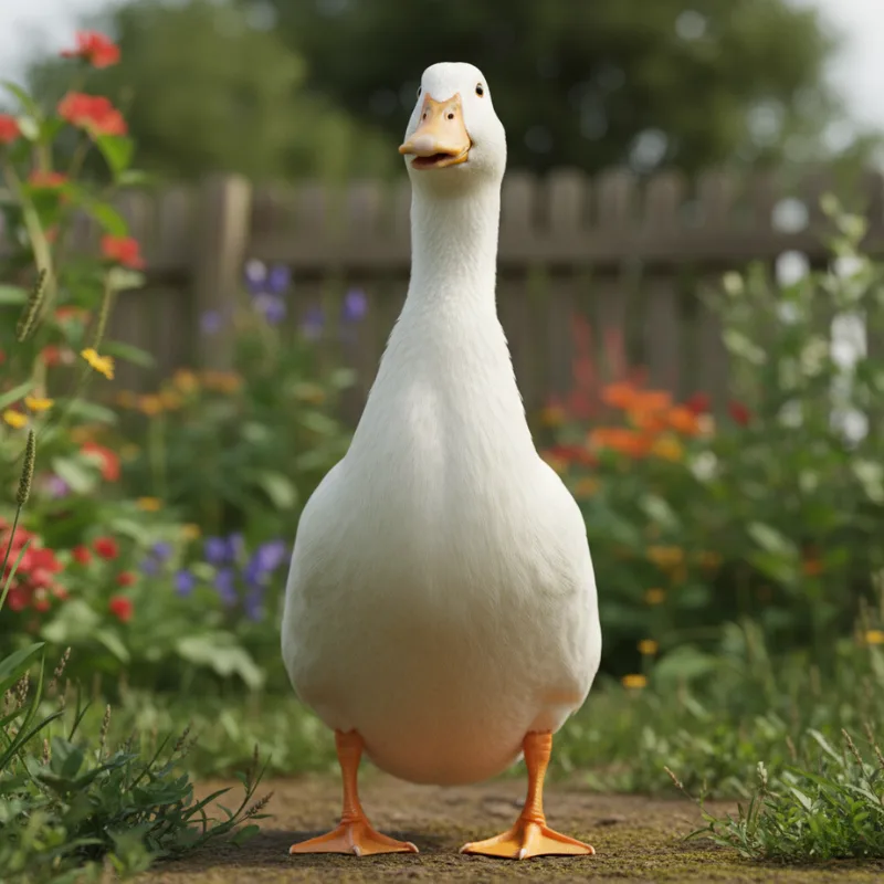 indian runner duck standing tall