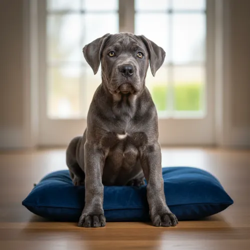 Cane Corso puppy showing early development and growth potential for large breed dog