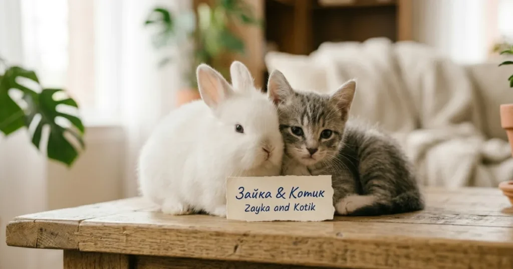 Russian animal nicknames zayka kotik